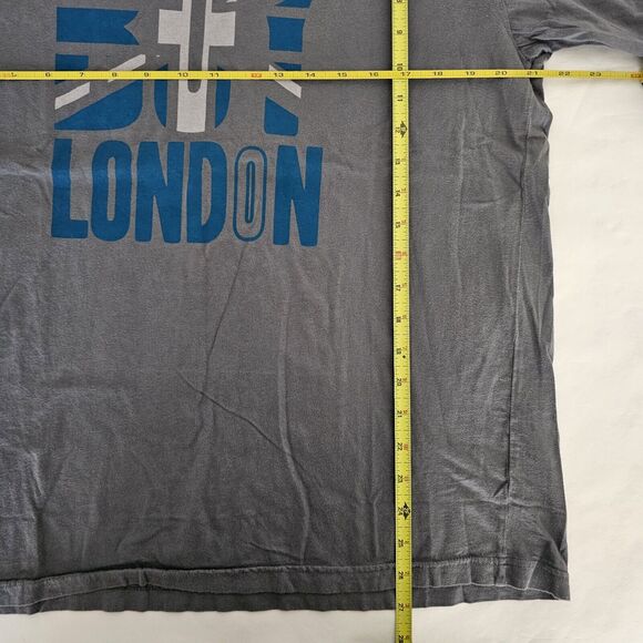 BOY LONDON Mens SIZE L /XL? Gray Short Sleeve LOGO Graphic Shirt FITS LIKE A L - Picture 6 of 7